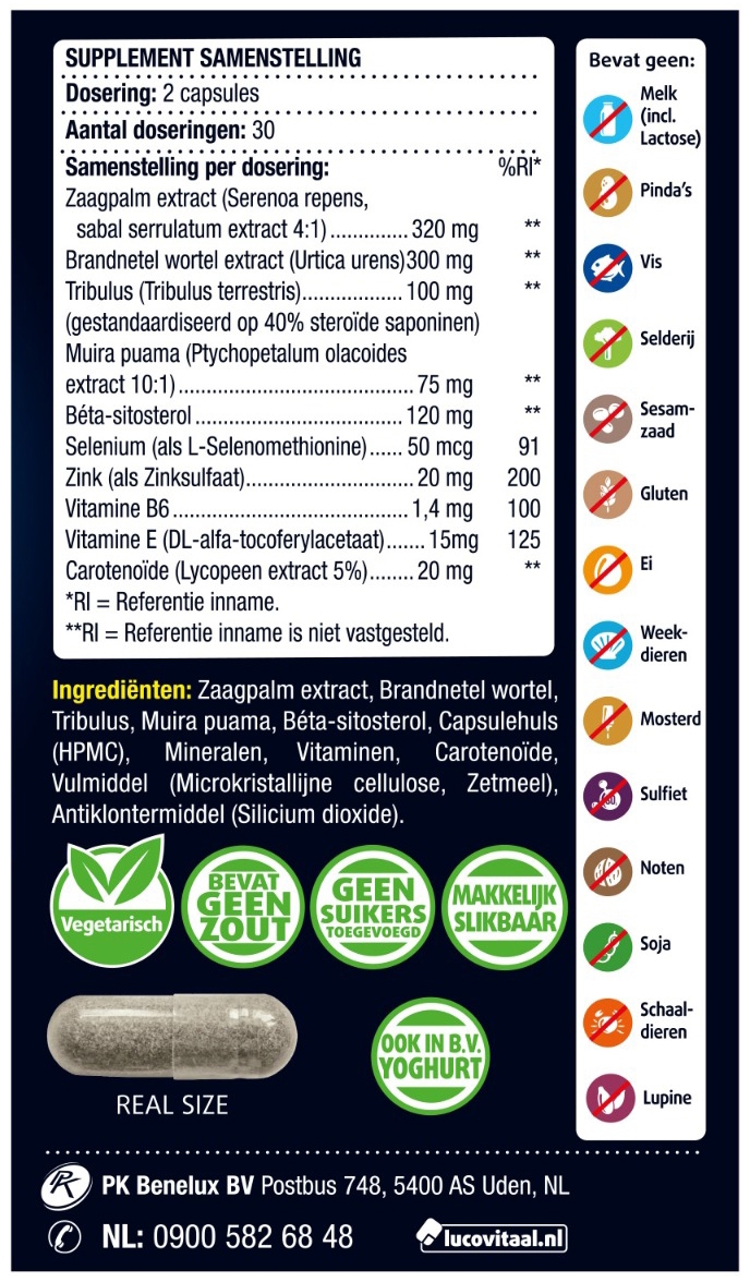 Lucovitaal Prostaat Comfort 60 capsules