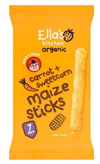Maize Sticks Carrot Sweetcorn 7+ Maanden Bio 16g