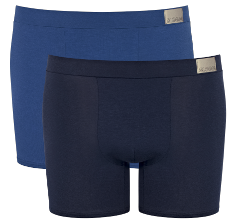 Sloggi MEN Go Natural Heren Short 2-Pack Blauw