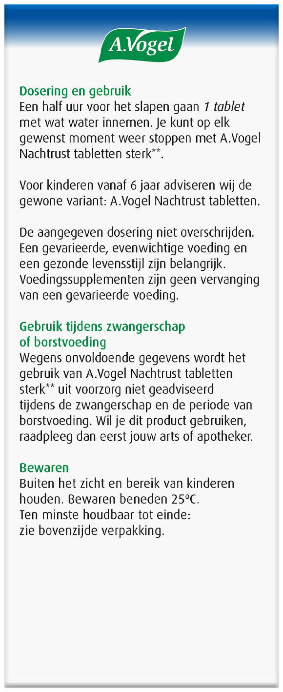 A.Vogel Dormeasan Citroenmelisse Nachtrust sterk tabletten 30 Stuks