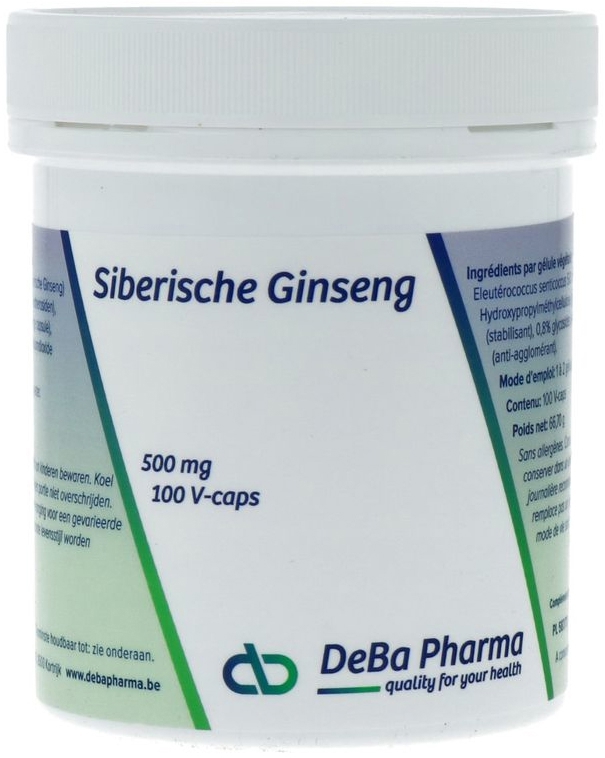 Deba Pharma Siberische Ginseng 500 Mg 100 vegan capsules