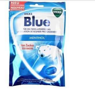 Blue menthol suikervrij bag 72g