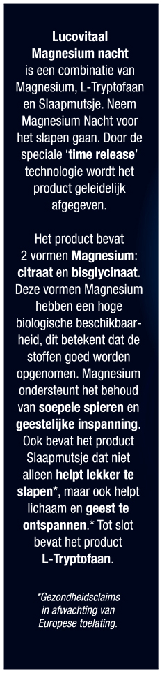 Lucovitaal Magnesium Nacht 30 Tabletten