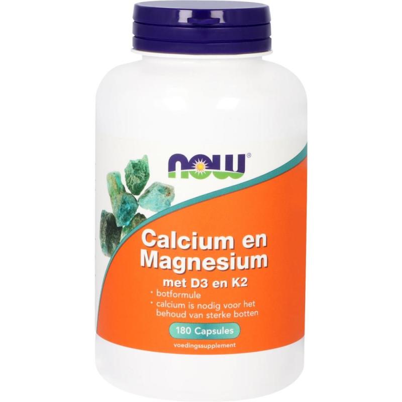 Calcium en Magnesium met D3 en K2 180 capsules