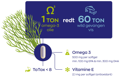 Vitakruid Vegan Omega-3 1000 Triglyceriden Capsules 60 softgel capsules