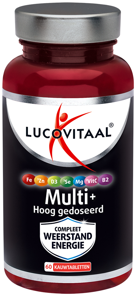 Lucovitaal Multi+ Weerstand Hoog Gedoseerd 60 Kauwtabletten