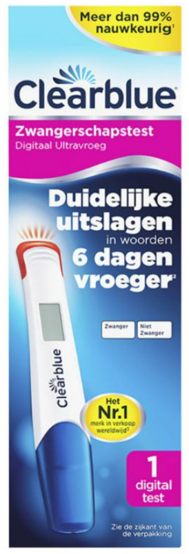 Zwangerschapstest Digitaal Ultravroeg 1 stuk