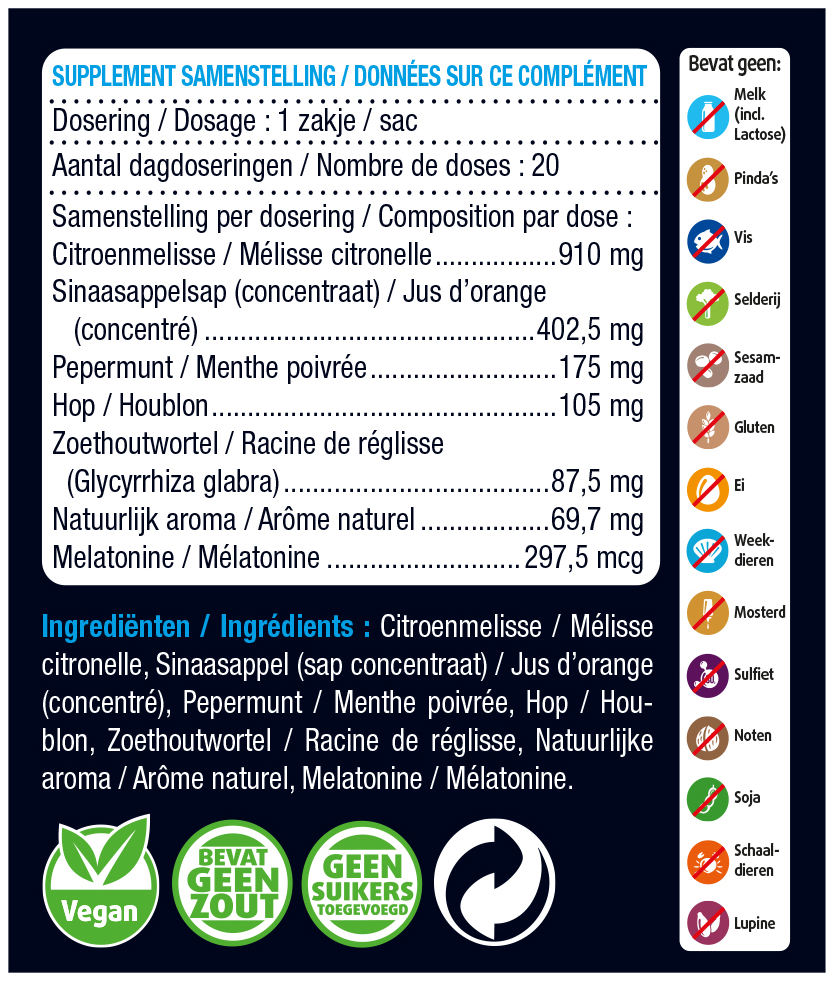 Lucovitaal Lucovitaal Melatonine Thee 20 Theezakjes
