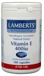 Vitamine E 400IE natuurlijk 180 vegetarische cappsules
