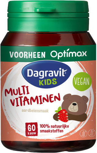 Kids Natural Multivitaminen Aardbei 60 kauwtabletten