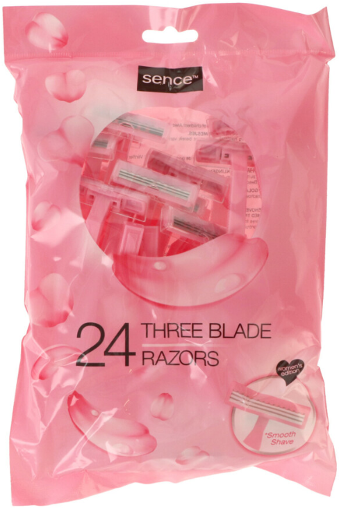 Wegwerpmesjes Three Blades Vrouwen 24 stuks