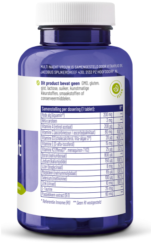 Vitakruid Multivitamine Nacht Vrouw 90 tabletten