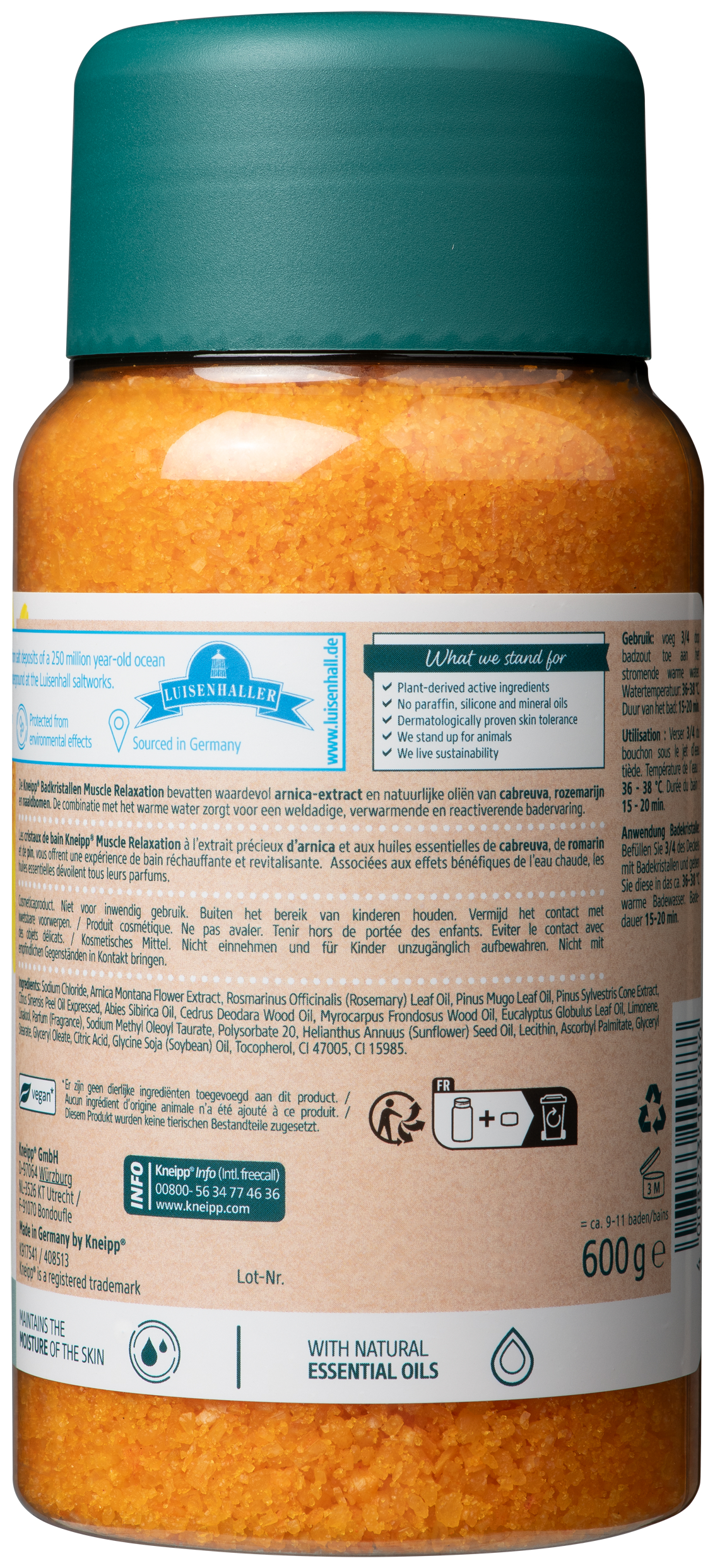 Kneipp Muscle Relaxation Badkristallen Arnica 600 Gram