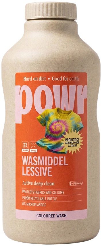 Powr Wasmiddel Gekleurde Was Vloeibaar 1 liter