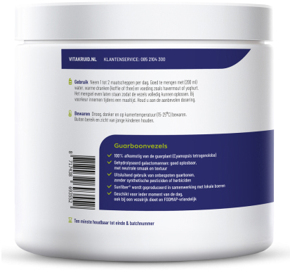 Vitakruid Guarboonvezels Sunfiber® Hoogwaardige Prebiotica 450 Gram