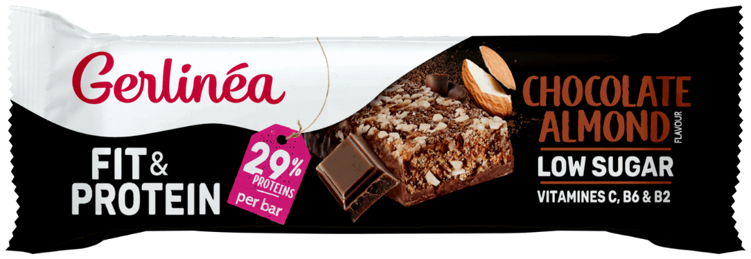 Gerlinéa Gerlinea 4x Fit & Protein Reep Chocolate & Almond 45 Gram
