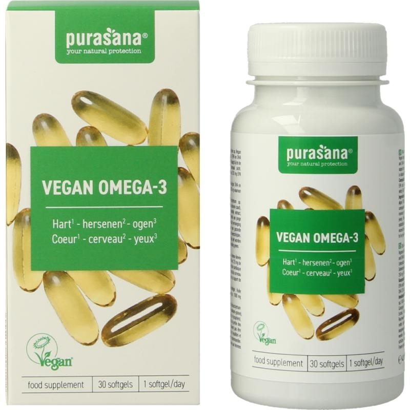 Purasana Vegan omega-3 algenolie 30 Softgels