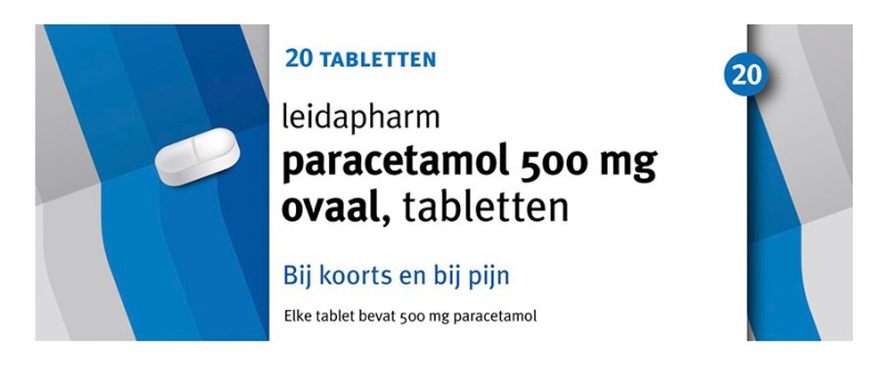 Paracetamol Ovaal 500mg 20 tabletten