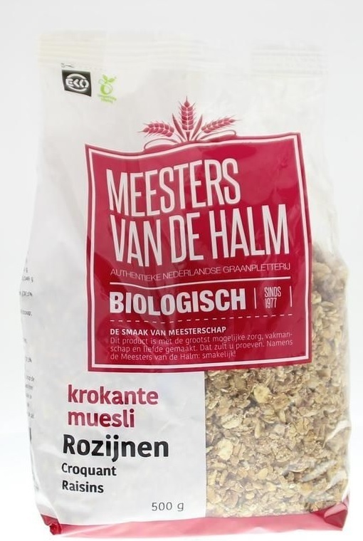 Muesli Krokant Met Rozijnen 500 Gram