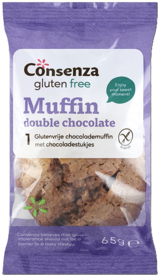 Consenza Muffin Double Chocola 65 gram