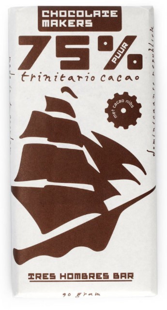 Tres Hombres 75% Cacaonibs Bio 85g