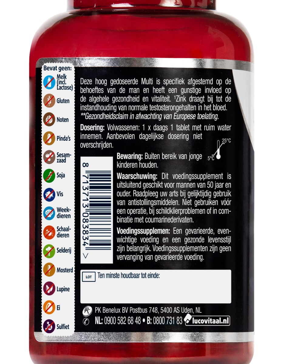 Lucovitaal Multi Compleet Man 50+ 40 tabletten