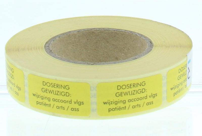Sticker dosering gewijzigd 1000st