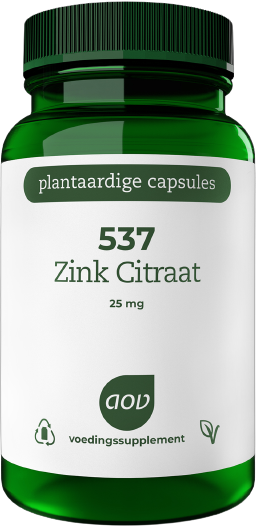 537 Zink Citraat 25 mg 90 vegacaps