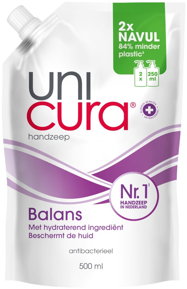 Unicura Vloeibare Handzeep Balans Navulling 500 ml