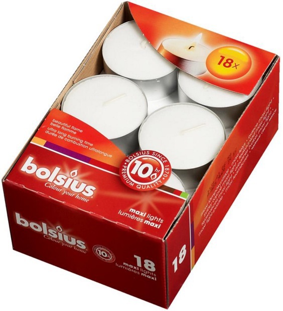 Theelicht Maximaal 10 uur 18 stuks