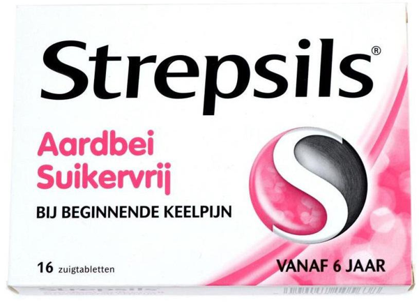 Aardbei Suikervrij 16 zuigtabletten