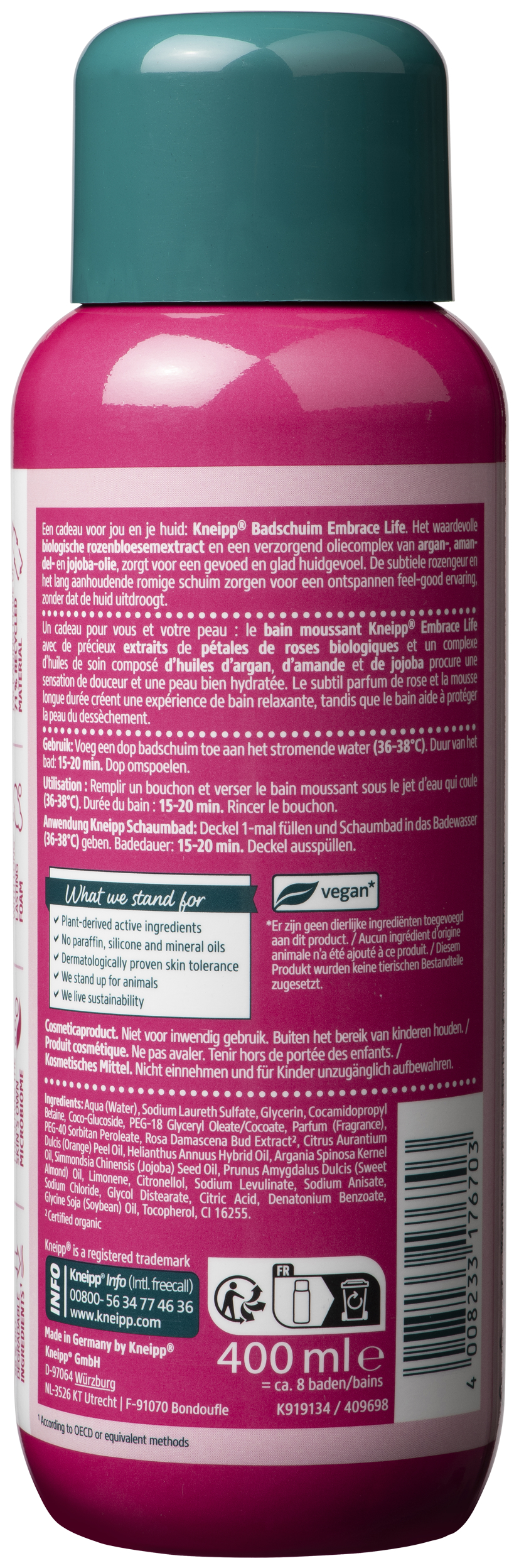 Kneipp Badschuim Embrace Life 400 ML