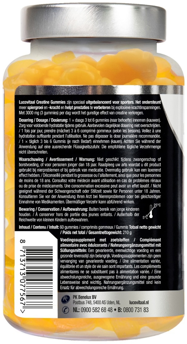Lucovitaal Creatine 3000 mg Gummies 60st