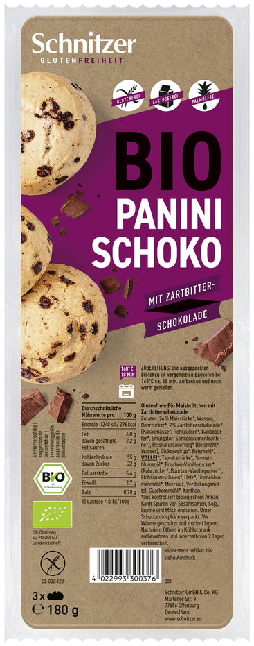 Schnitzer Panini Schoko Bio 180gr