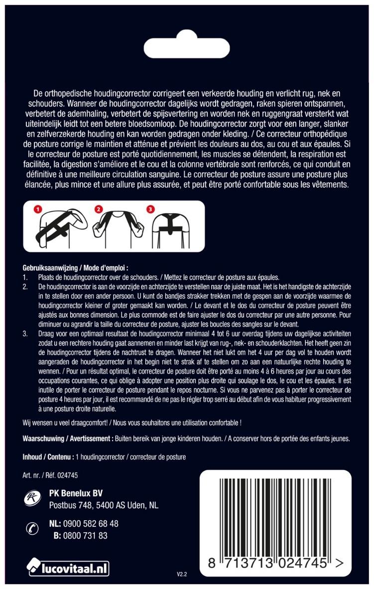 Lucovitaal Orthopedische houdingcorrector 1 stuk
