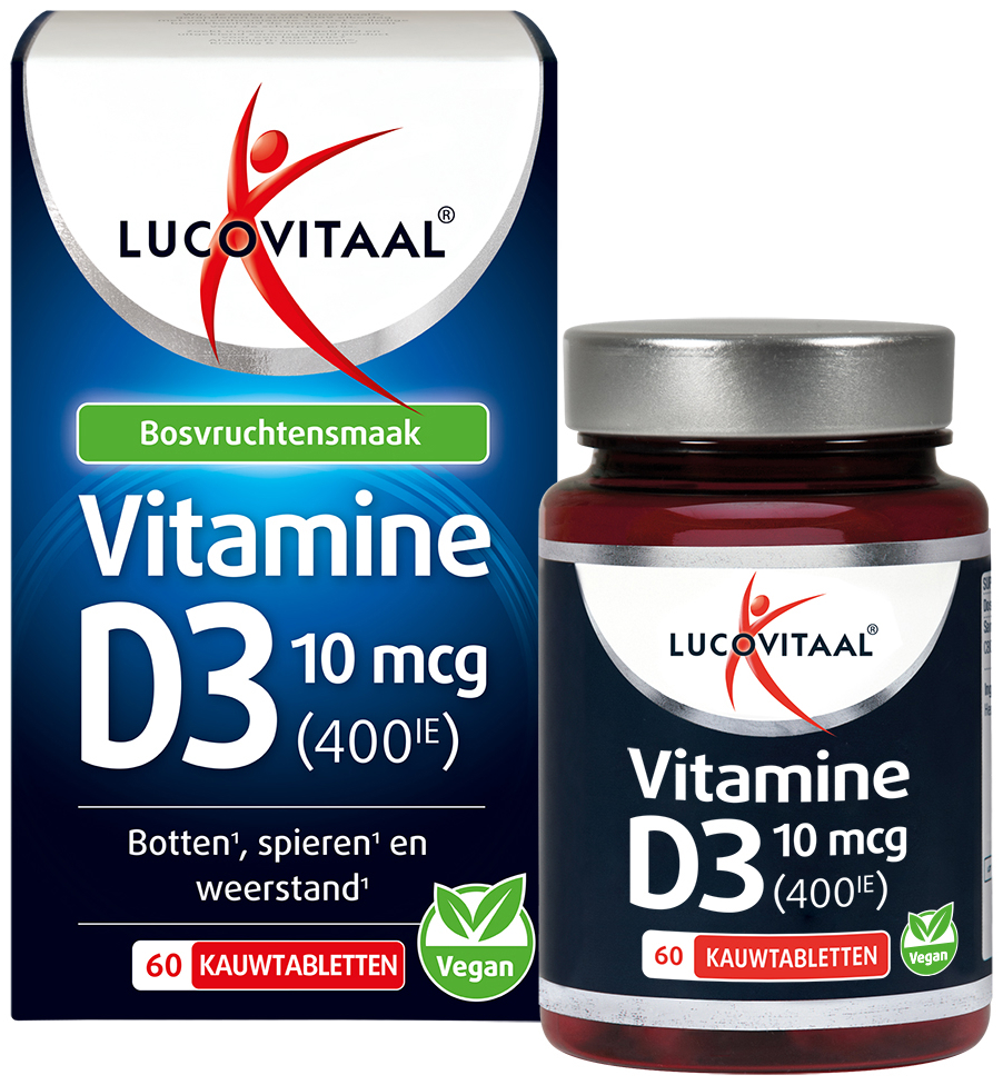Lucovitaal Vitamine D3 10mcg 60 kauwtabletten