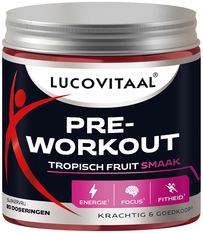 Lucovitaal Pre-Workout Tropisch Fruit 200 Gram