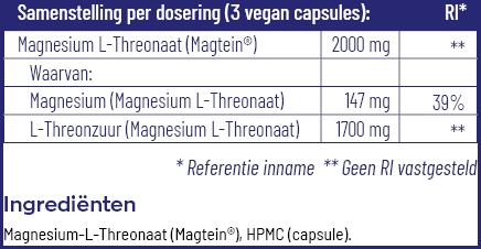 Vitakruid Magnesium L-threonaat 90 Vegan capsules