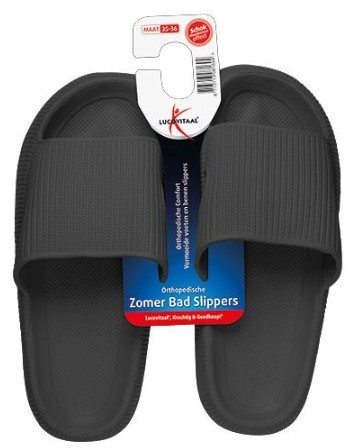 Badslipper Orthopedisch 45-46 Zwart  1paar