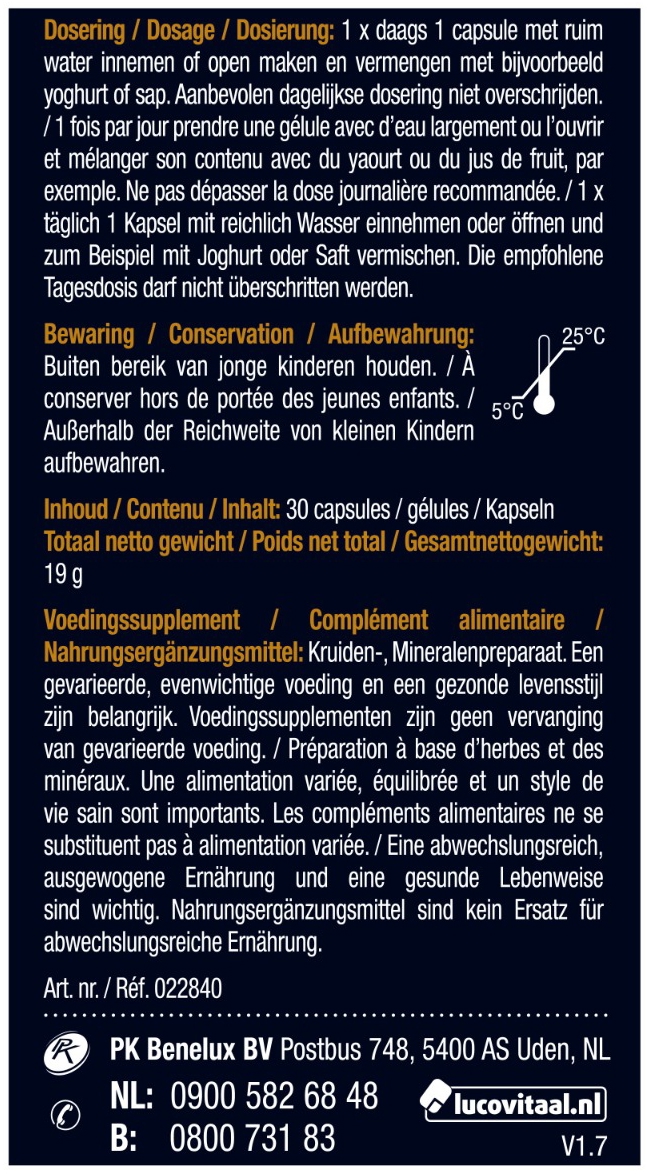 Lucovitaal Bloedsuikerspiegel 30 capsules