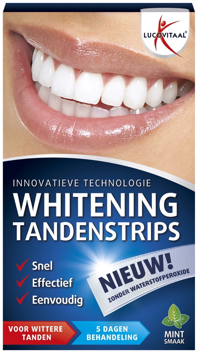 Lucovitaal Whitening Tandenstrips Mint 1 Set