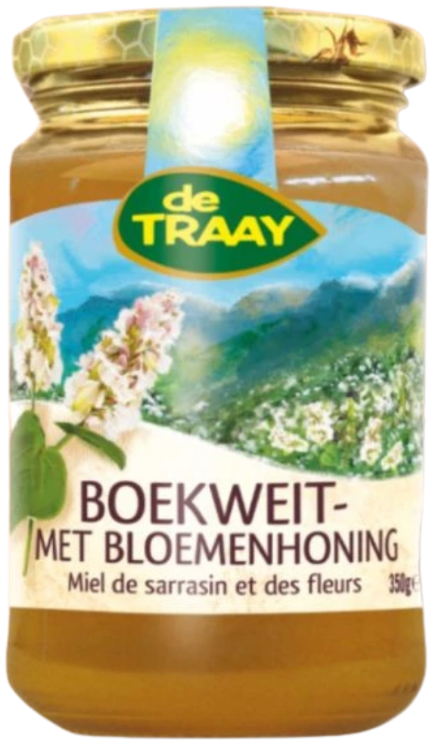 De Traay Boekweit met Bloemenhoning 350 gram