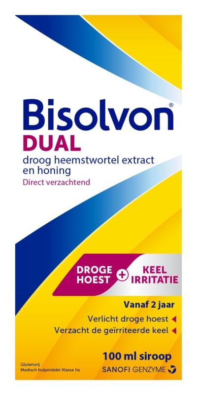 Dual Droge Hoest + Keelirritatie Siroop 100ml