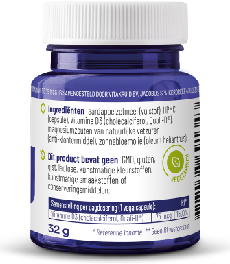 Vitakruid Vitamine D3 75 Mcg / 3000 Ie 60vcaps