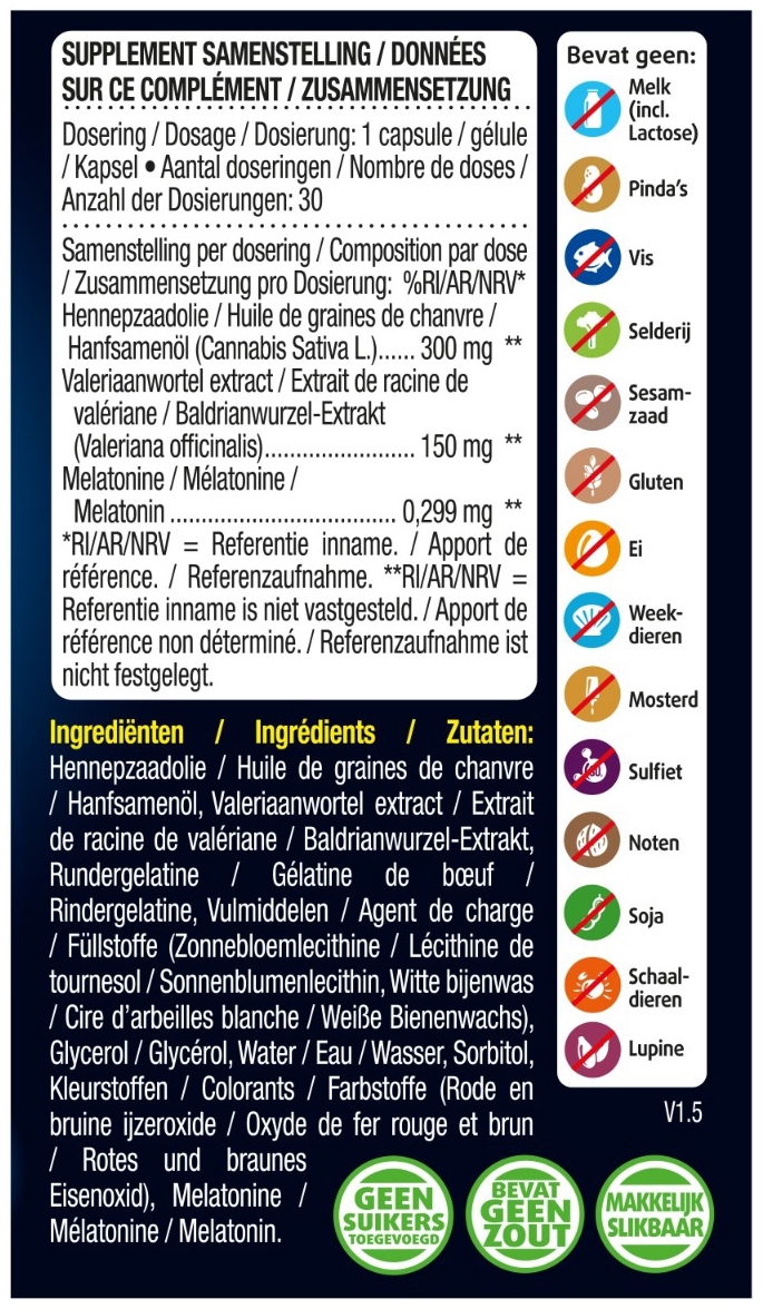 Lucovitaal Cannabis Sativa & Valeriaan 30 capsules