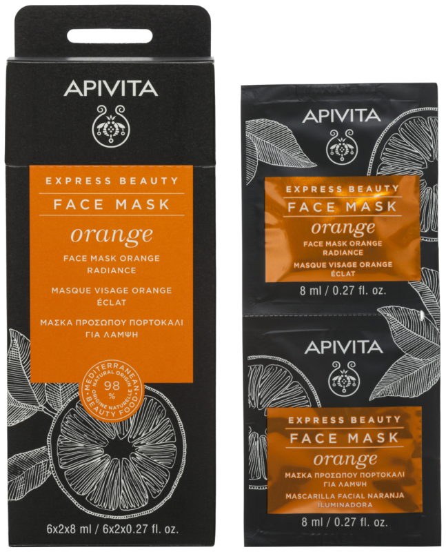 Express Beauty Orange Gezichtsmasker 2x8 ML