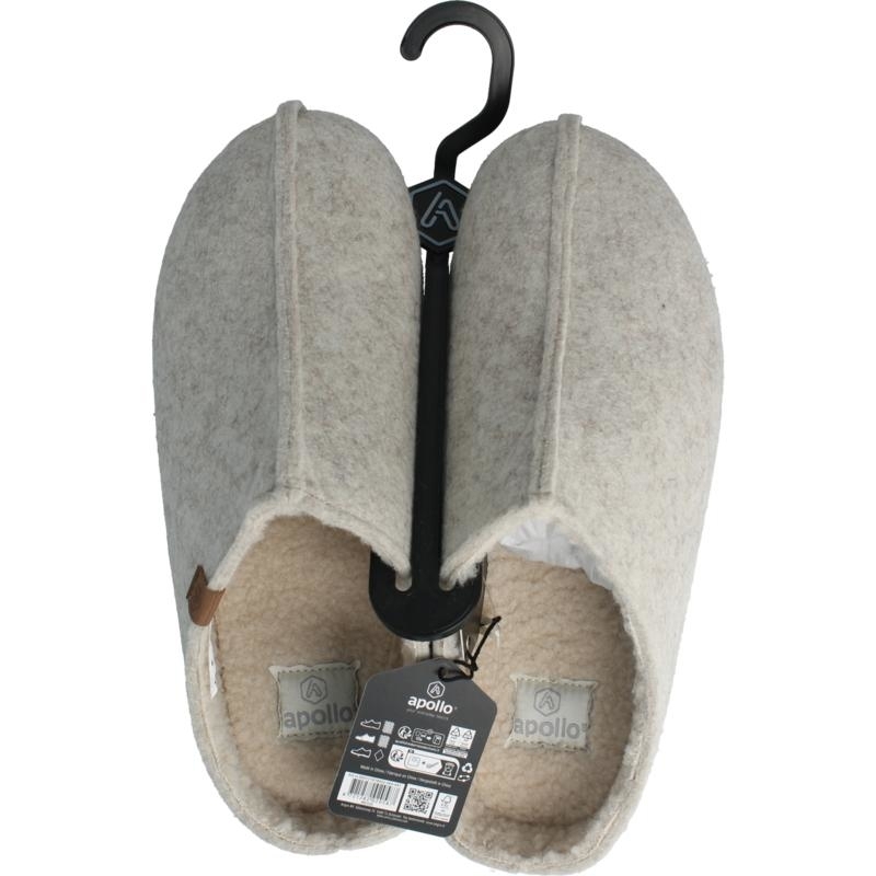 Zweedse slof beige 41/42 heren 1paar