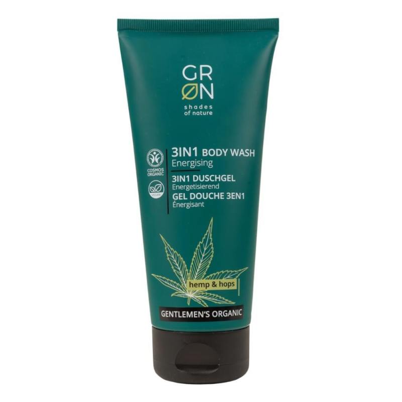 GRN Shades of Nature Gentlemen's Organic 3-in-1 Body Wash Hennep & Hop 200ml