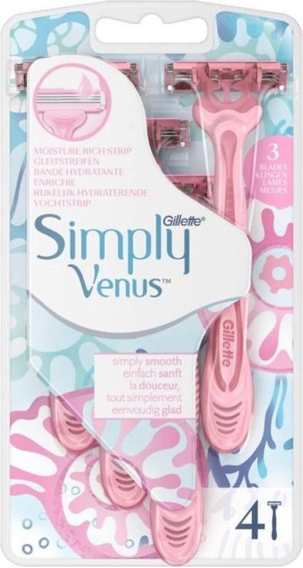 Venus simply wegwerpmesjes 4st