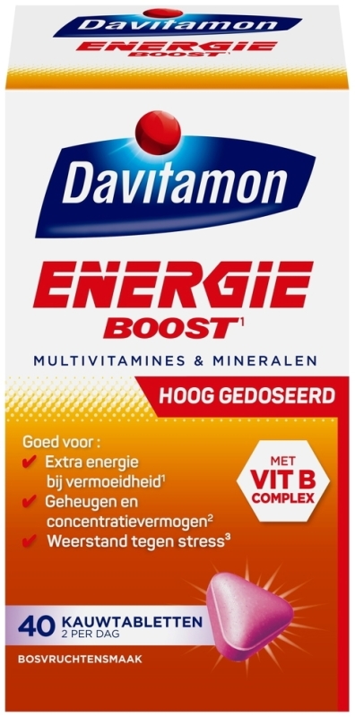 Energie Boost Forte Kauwvitamines 40 tabletten